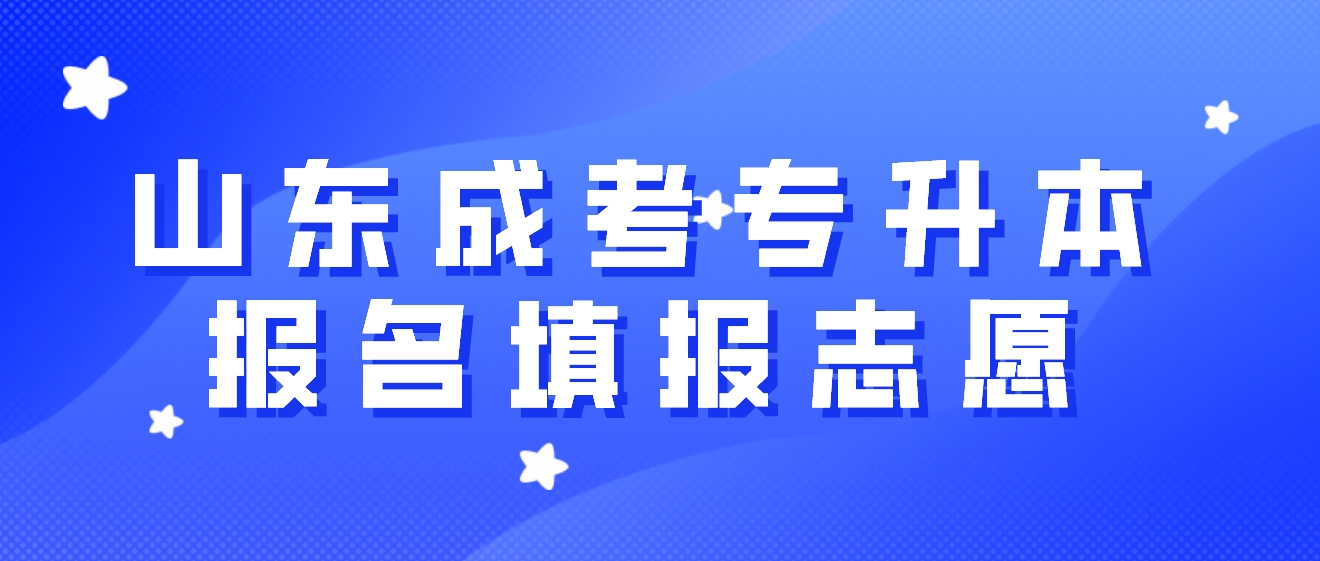 山东成考专升本报名可以填几个志愿？