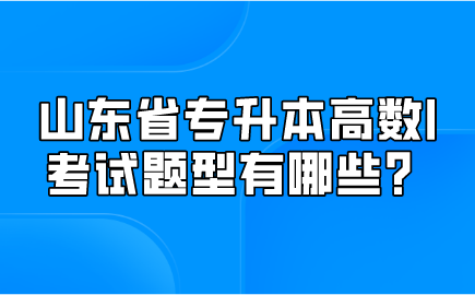 山东省专升本高数I考试题型有哪些？