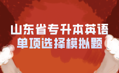 2022年山东省专升本英语单项选择模拟题