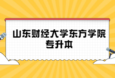 2023年山东财经大学东方学院专升本招生简章