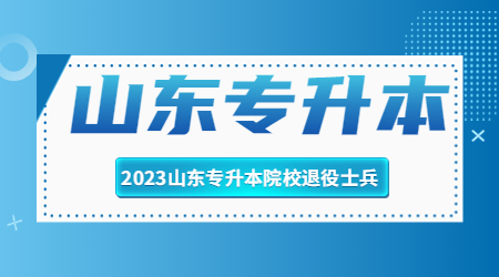 2023年山东统招专升本退役士兵院校招生计划汇总！（44所院校）(图1)